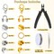 1200-Piece Jewelry Making Kit – Crimp Beads Set with Crimp Covers, Crimp Tubes, Wire Guardians, Lobster Clasps, Jump Rings, Crimping Pliers, and Beading Wire for Bracelet Making